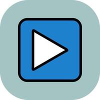 Play Button Colorful Icon vector