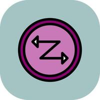 Zig Zag Colorful Icon vector