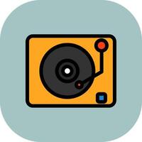 Lp Player Colorful Icon vector