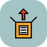 Unboxing Colorful Icon vector