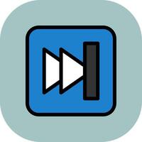 Skip Button Colorful Icon vector