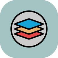 Layers Colorful Icon vector