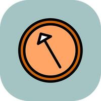 Left Up Colorful Icon vector