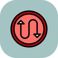 Two Arrows Colorful Icon vector