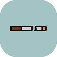 Brocken Cigarette Colorful Icon vector