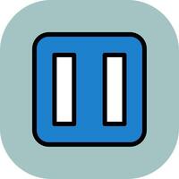 Pause Button Colorful Icon vector