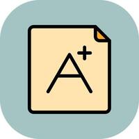 Grade Colorful Icon vector