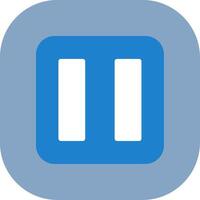 Pause Button Colorful Icon vector