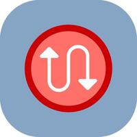 Two Arrows Colorful Icon vector