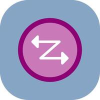 Zig Zag Colorful Icon vector