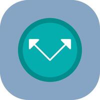 Left Chevron Colorful Icon vector
