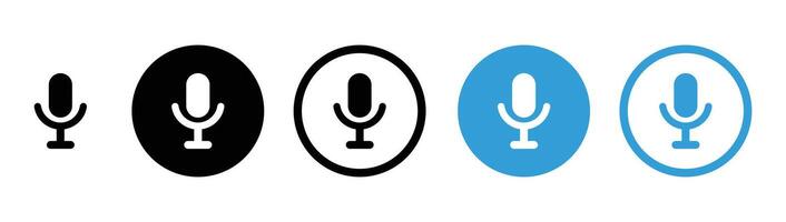 Microphone icon set. audio illustration sign collection. mic symbol. Karaoke mic pictogram. Record symbol. vector