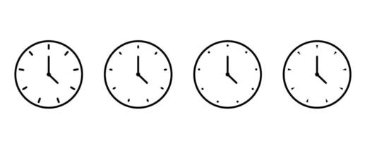 Set of clock icon. Wall clock icon. Clock, time icon. vector