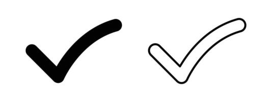 Check mark icon for web and mobile app. Tick mark sign and symbol. Checkmark Illustration. Check mark icon. symbols set. vector