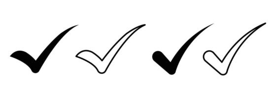 Check mark icon for web and mobile app. Tick mark sign and symbol. Check mark icon. Checkmark Illustration. vector