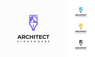 Architecture Education logo designs template , Architect Logo designs concept vector