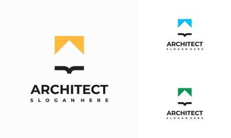Architecture Education logo designs template , Architect Logo designs concept vector