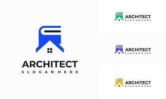Architecture Education logo designs template , Architect Logo designs concept vector