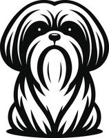 Shih Tzu Love in Lines vector