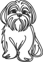 Minimalist Shih Tzu Face vector