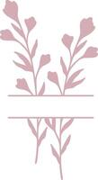 Split Border With Wildflowers vector