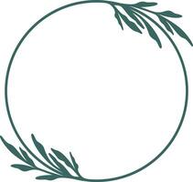 Botanical Circle Frame vector