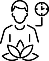 Patience icon in linear style vector