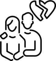 Practice empathy icon in linear style vector