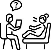 Counselling icon in linear style vector