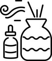A line icon of aromatherapy vector