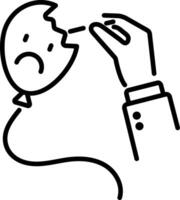 No negativity icon in outline style vector