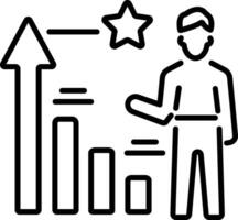 Personal growth icon in outline style vector