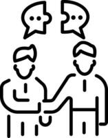 Negotiation skill icon in outline style vector