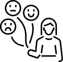 A linear icon of emotions vector