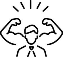 Confidence icon in outline style vector