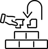 Setback icon in outline style vector