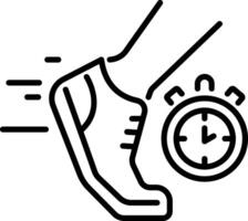 Running icon in line style vector