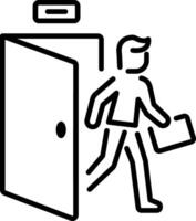 Exit interview icon in linear style vector