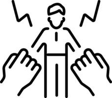 Conflict resolution icon in linear style vector