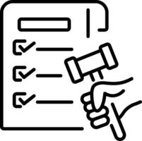 Compliance icon in outline style vector
