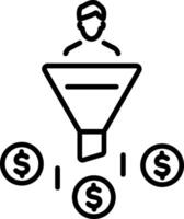 Traffic conversion icon in line style vector