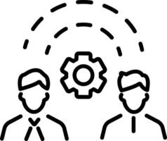 Employee relation icon in line style vector