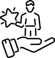Mentoring icon in outline style vector