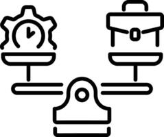 Work balance icon in linear style vector