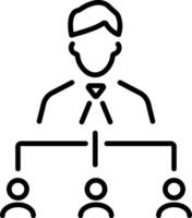 Hierarchy icon in linear style vector