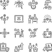Bundle of Employee Management Linear Icons vector