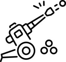 Artillery icon in line style vector