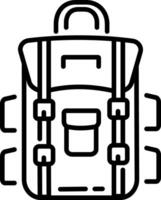Backpack icon in line style vector