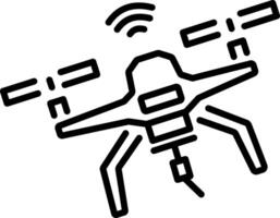 Drone icon in line style vector