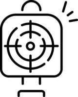 Target icon in outline style vector